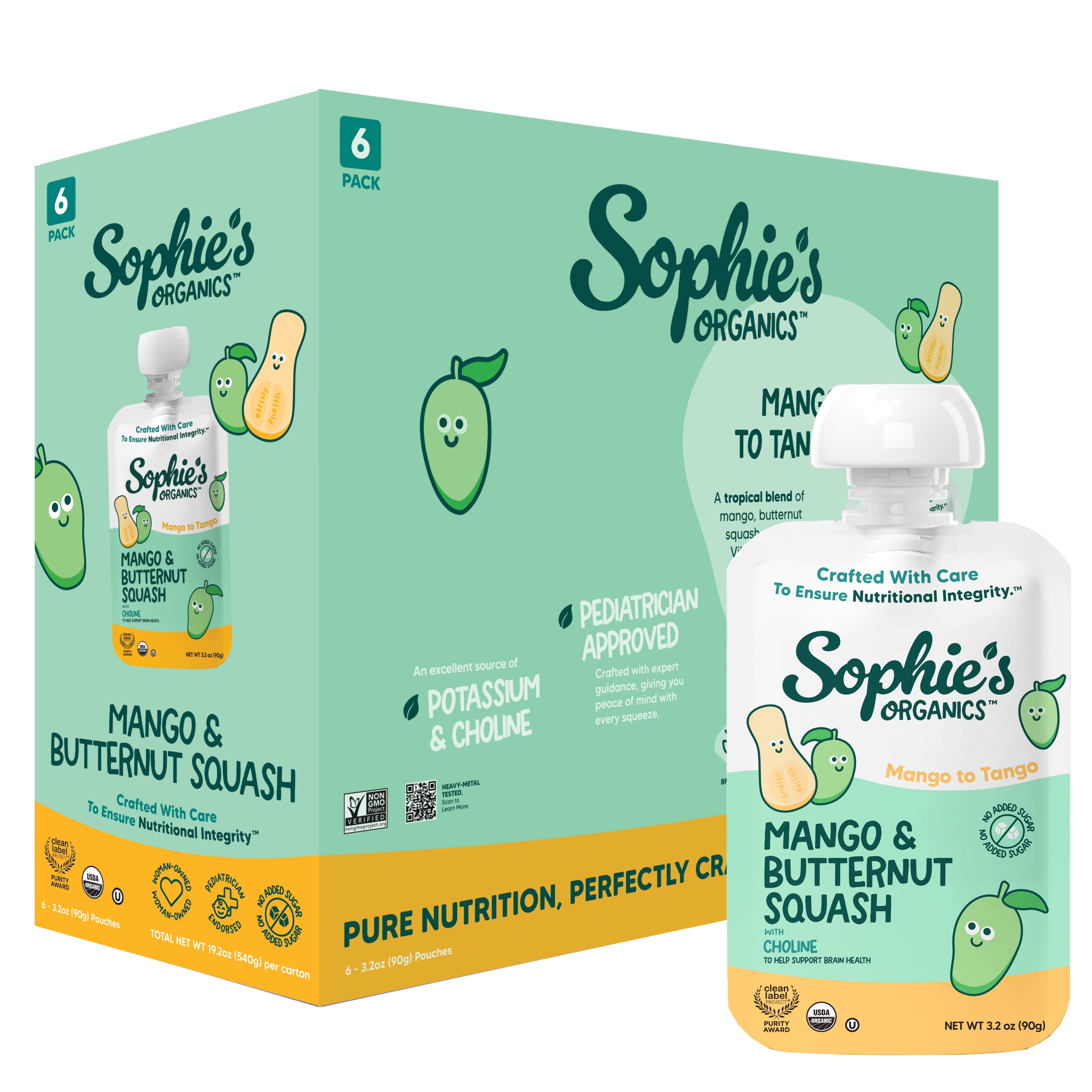 Sophie's Organics Mango To Tango Organic Pouches (6 pack)