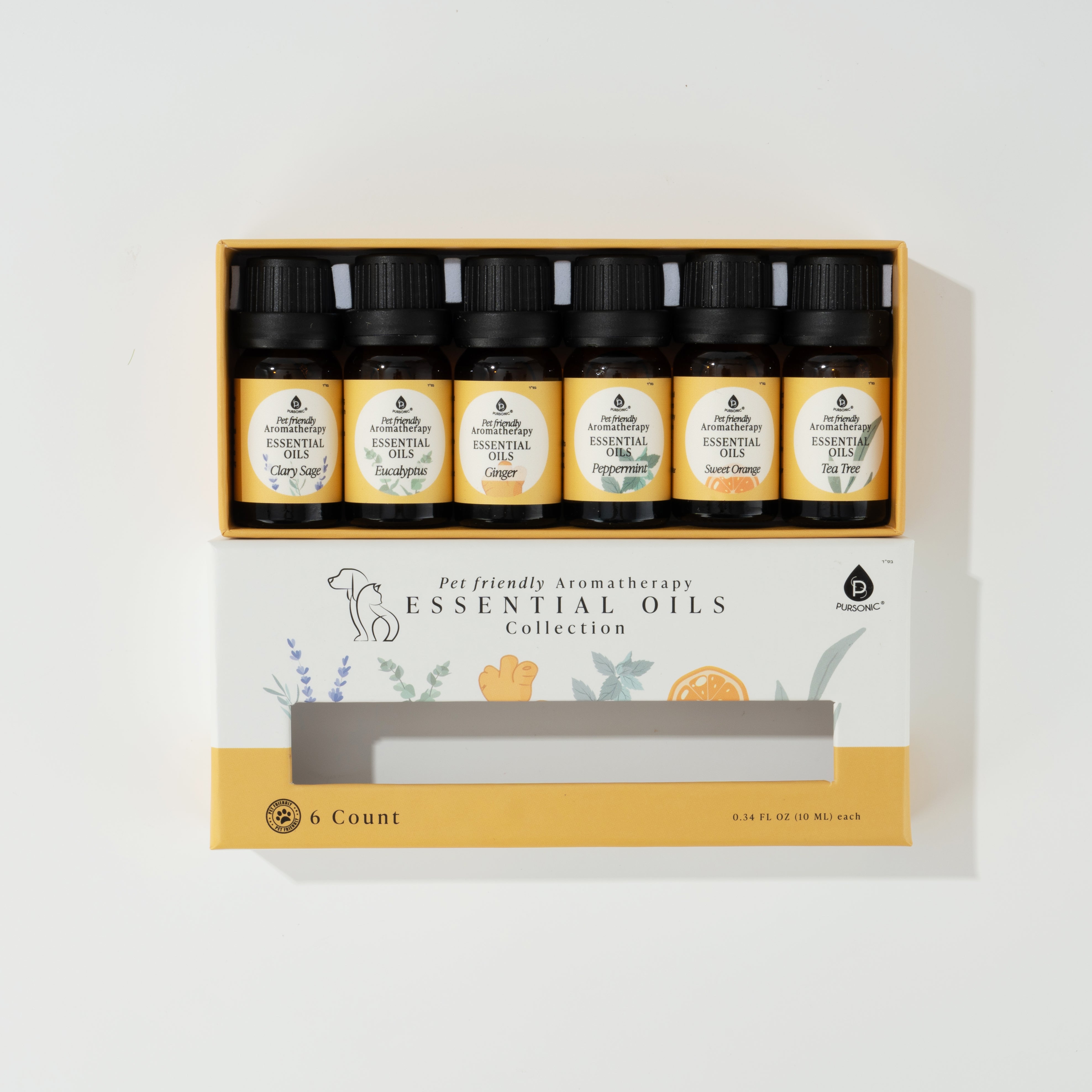 Pursonic Pet-Friendly Aromatherapy Essential Oils Collection