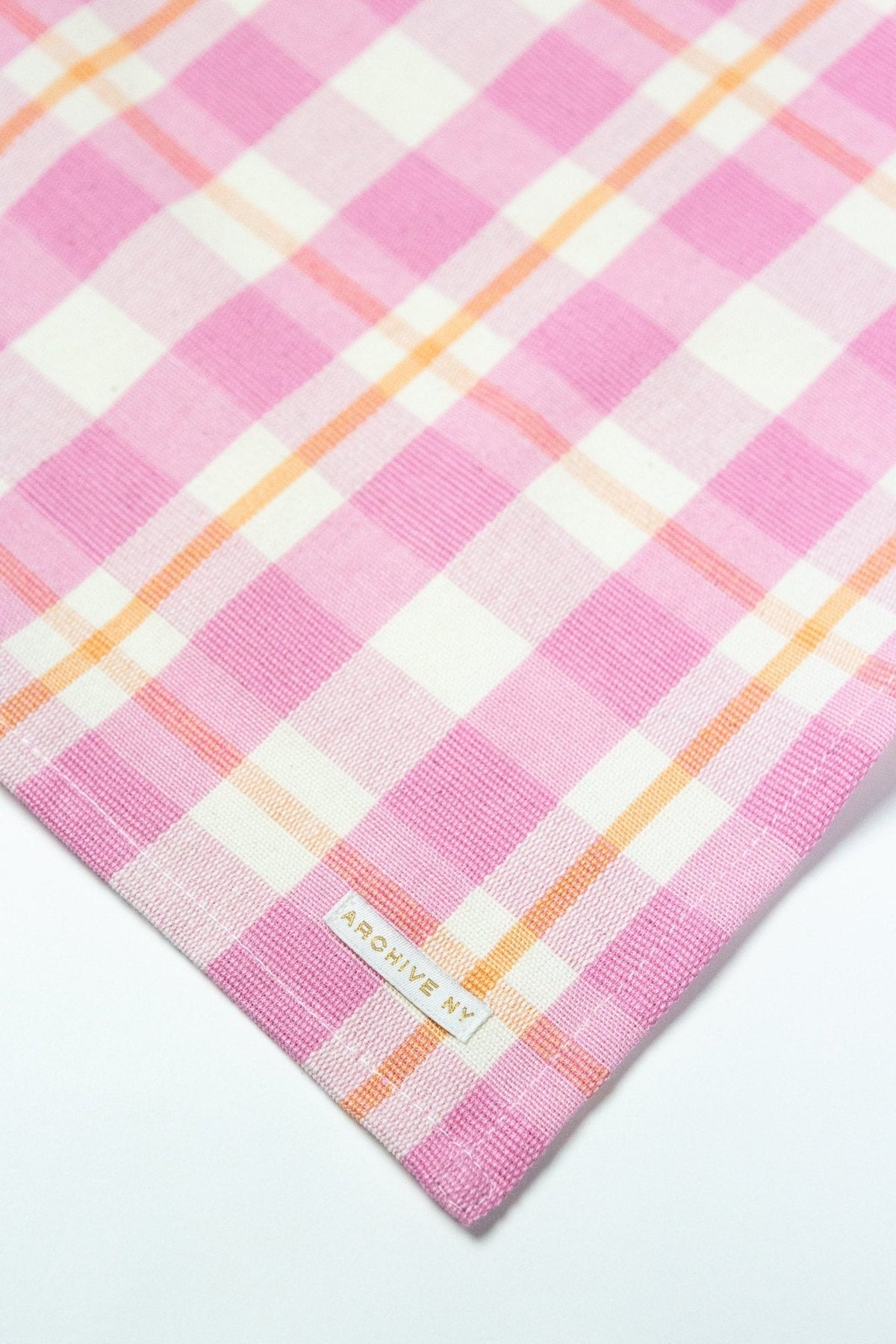 Archive NY Abigail Plaid Runner in Bubblegum