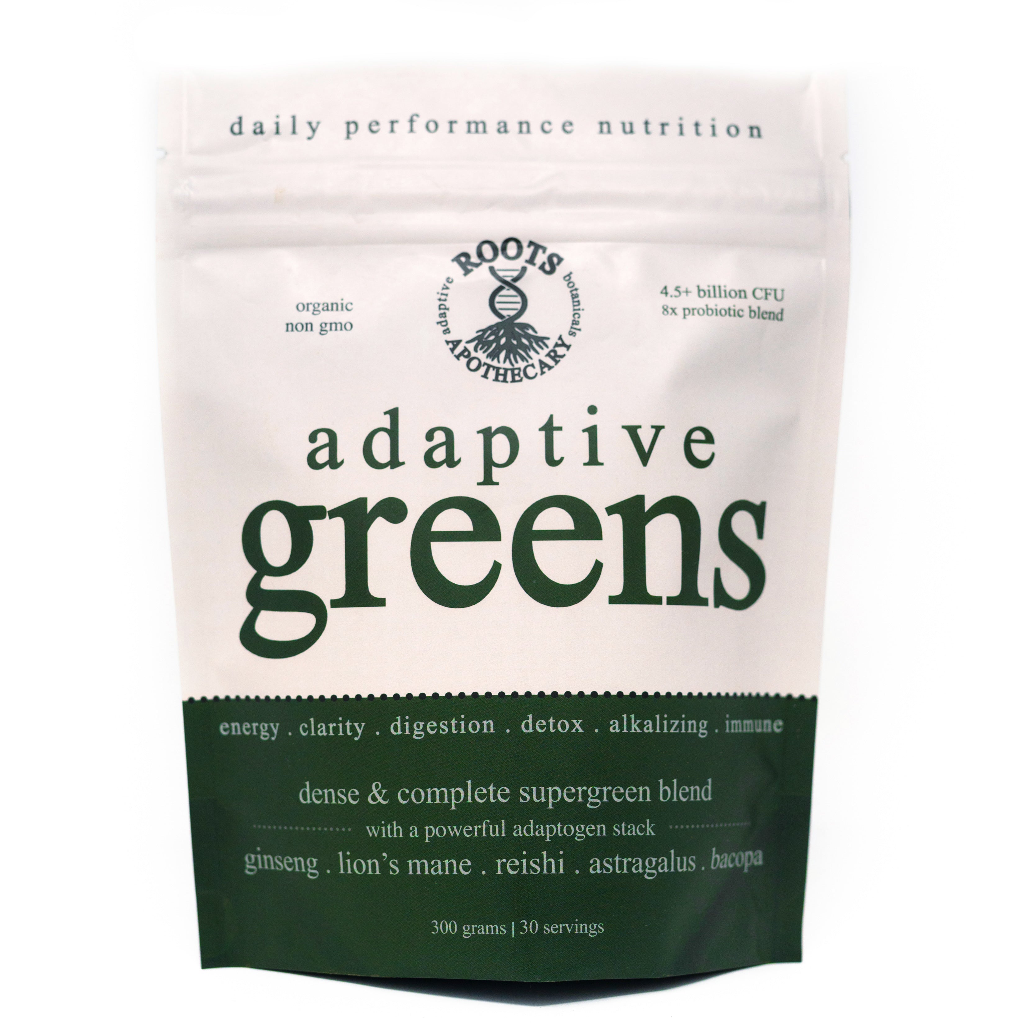 Roots Apothecary Adaptive Greens + Cacao Stack