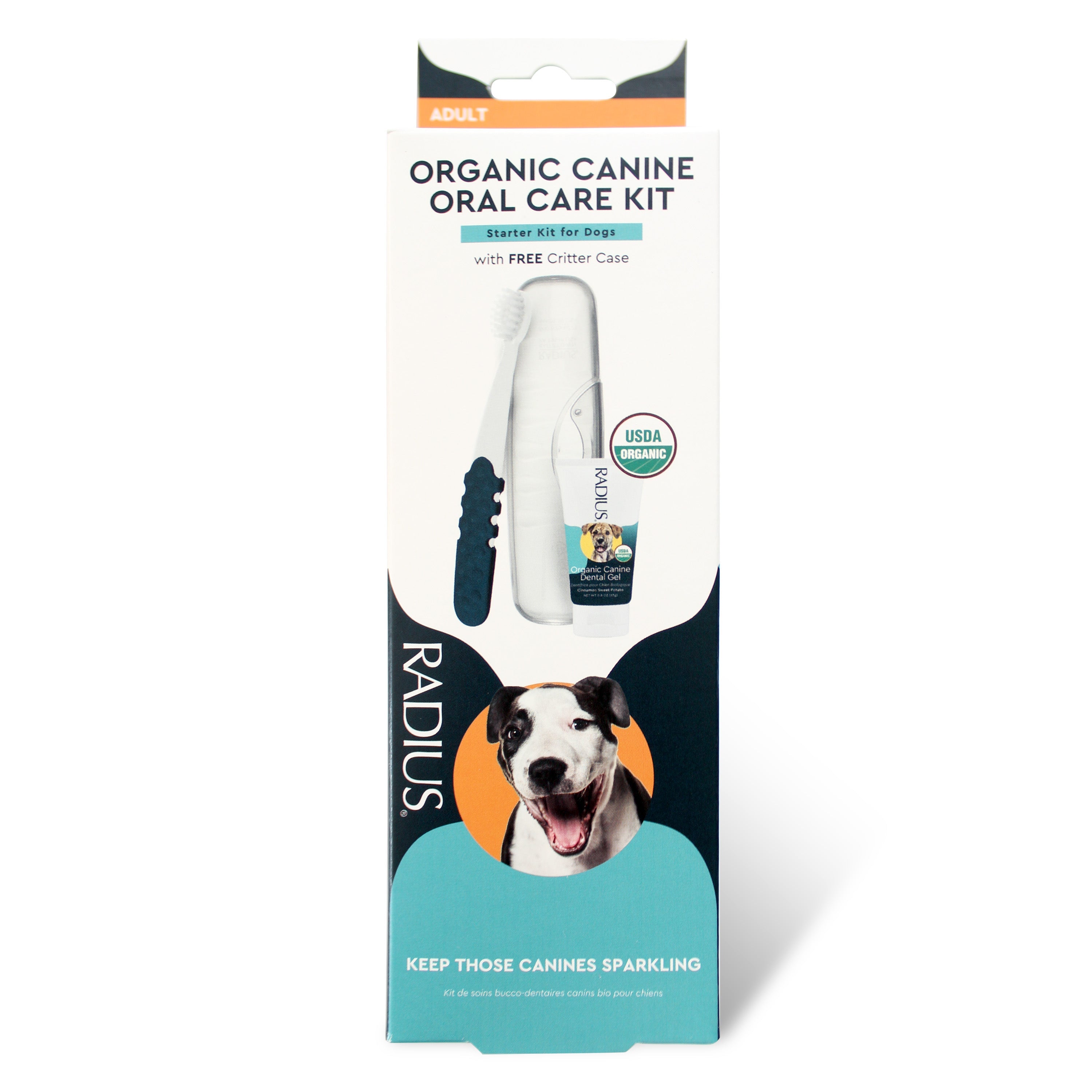 Radius Organic Canine Dental Kit with FREE Critter Case