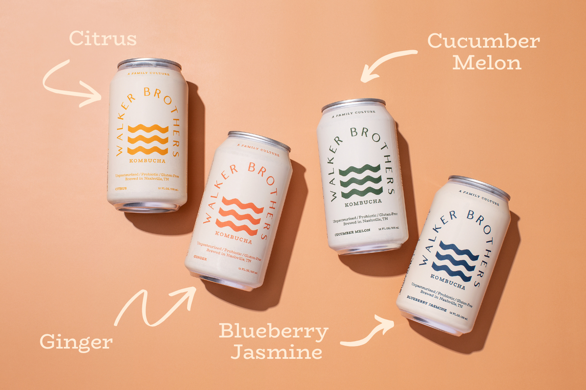 Walker Brothers Beverage Company Kombucha Variety Pack