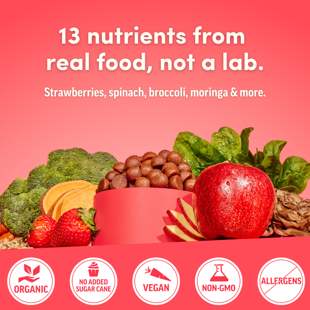 Llama Naturals Organic Adults Multivitamin - Strawberry Gummies