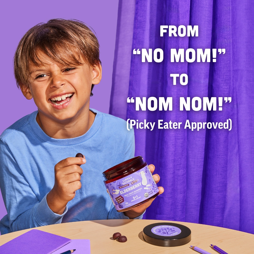 Llama Naturals Kids Elderberry Immunity Gummies (120 ct)