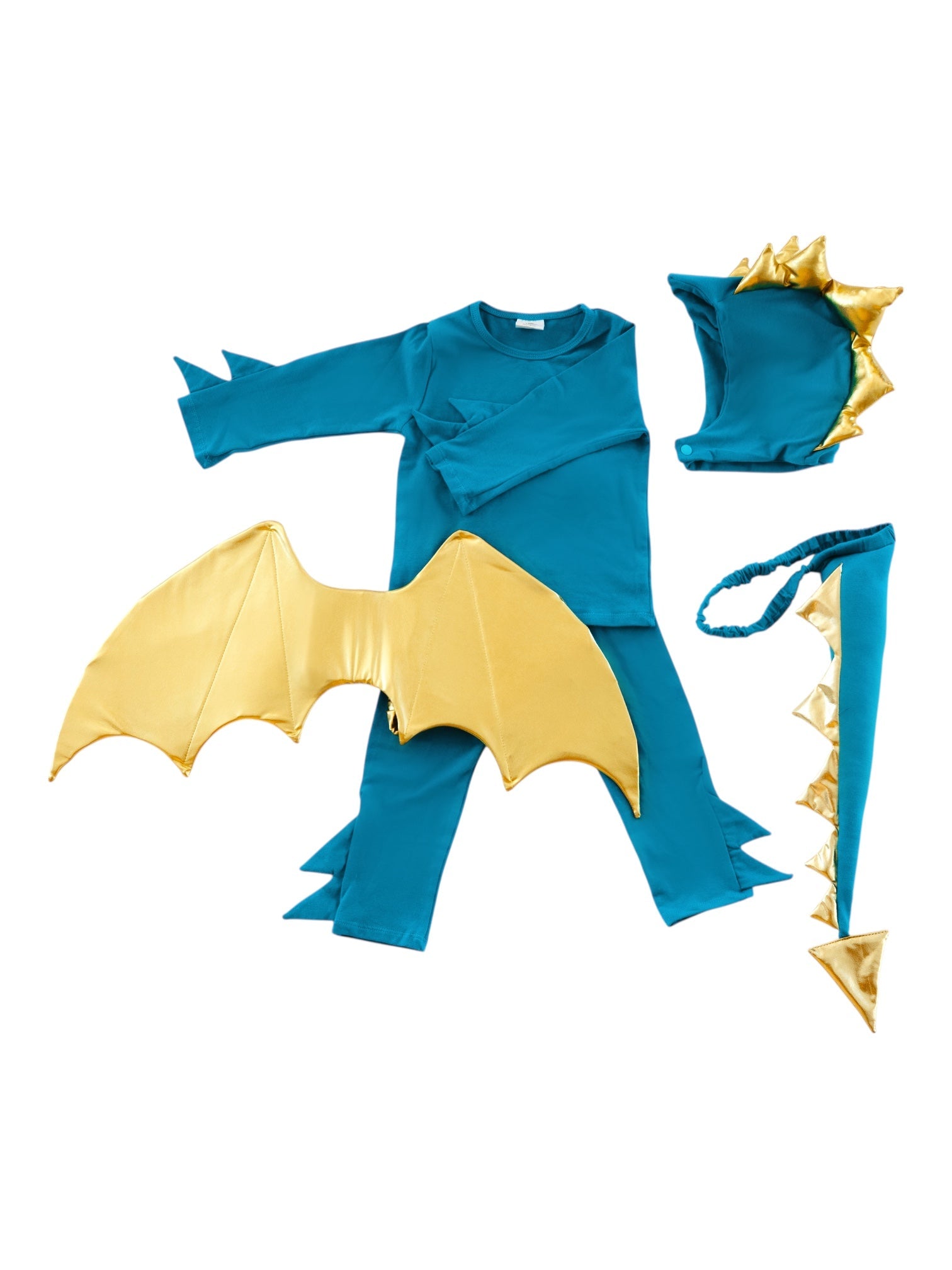 Band of the Wild Jade Blue and Gold Dragon Costume
