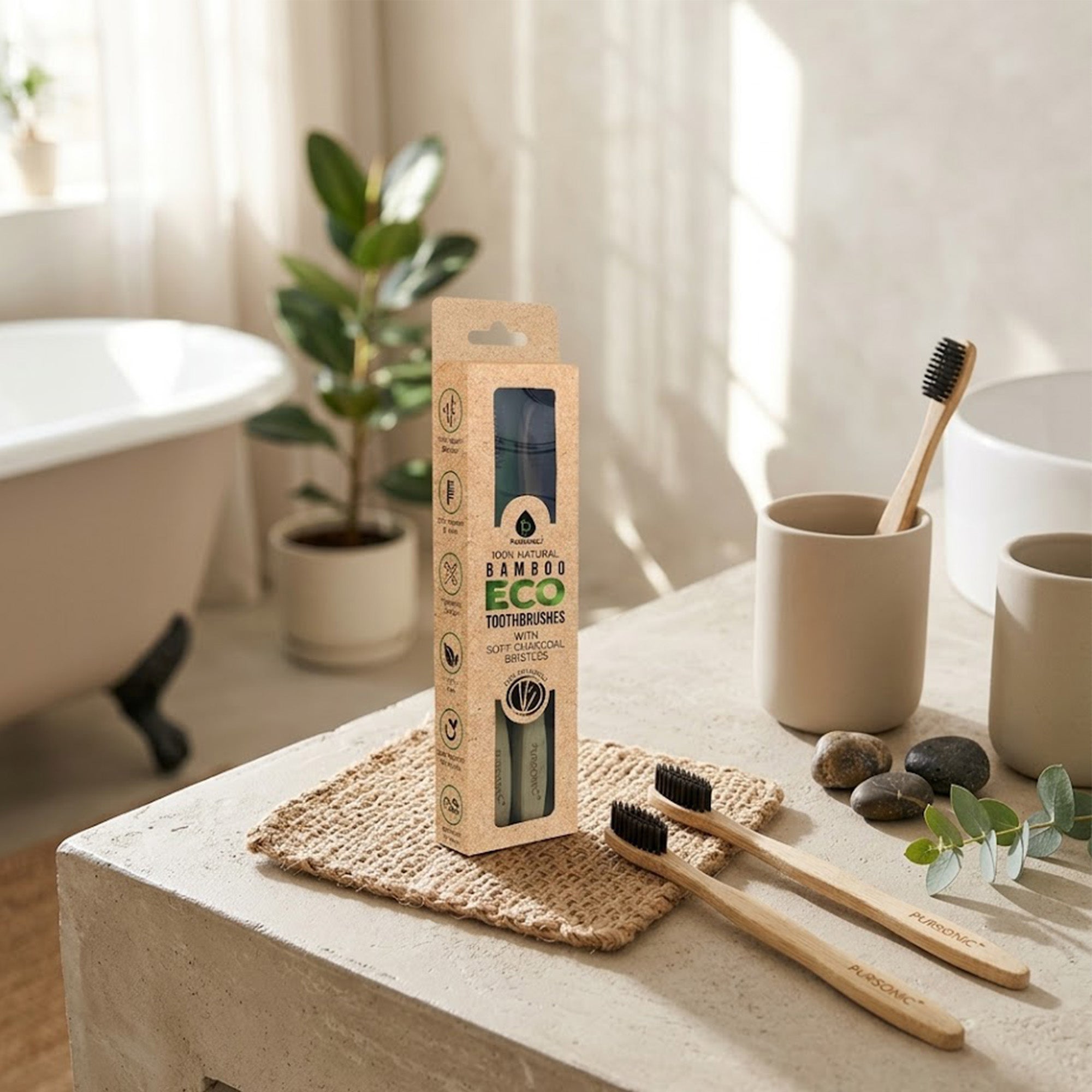 Pursonic 100% Natural Bamboo Toothbrush