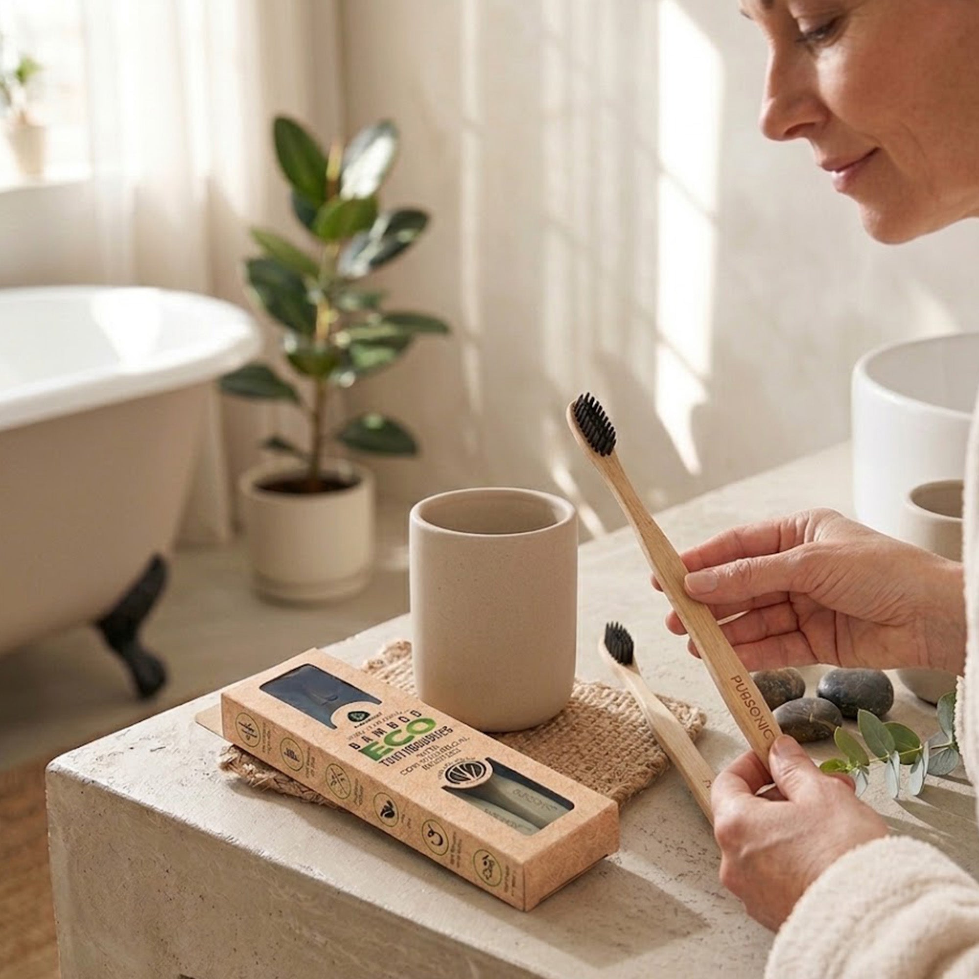 Pursonic 100% Natural Bamboo Toothbrush