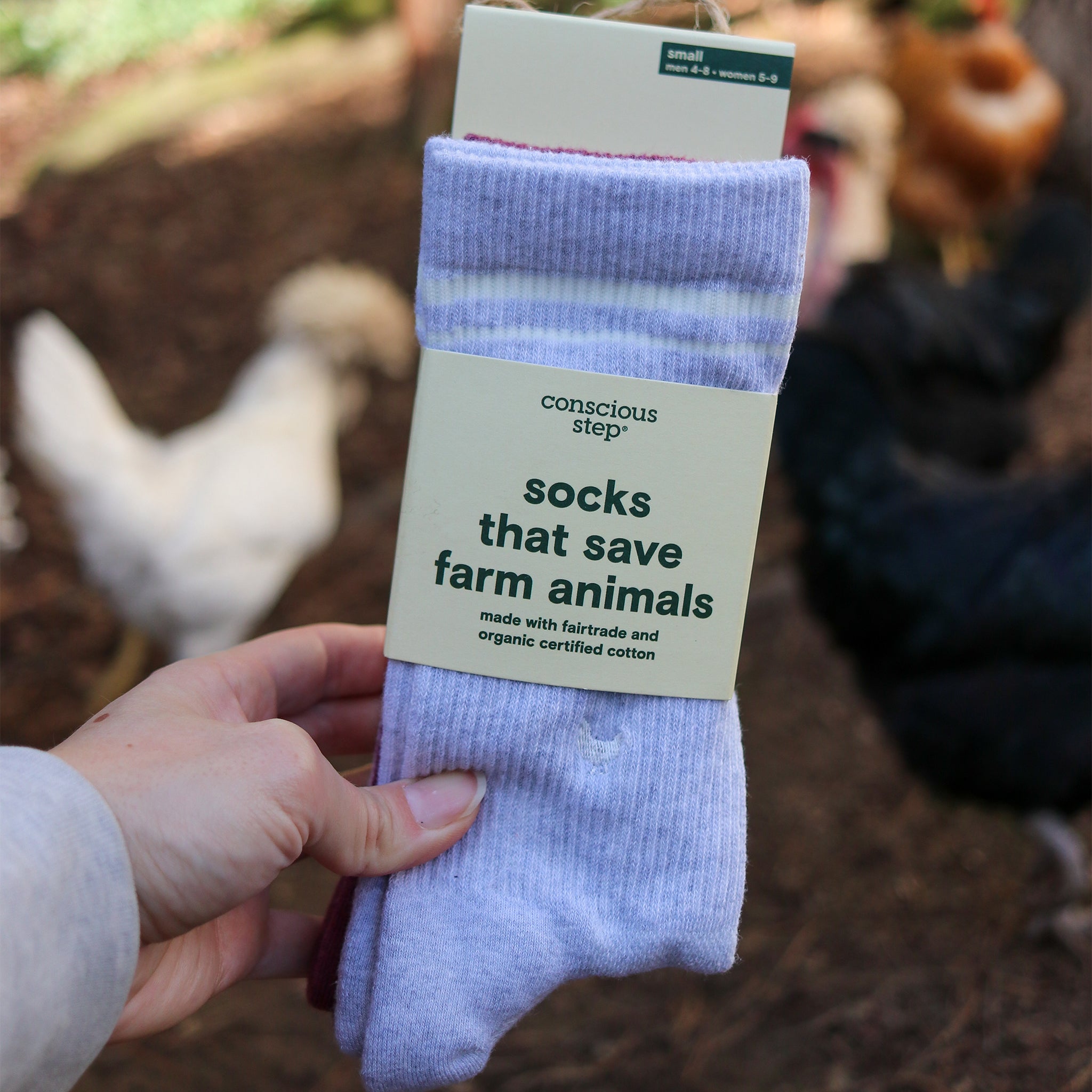 Conscious Step Comfort Crew Socks that Save Farm Animals