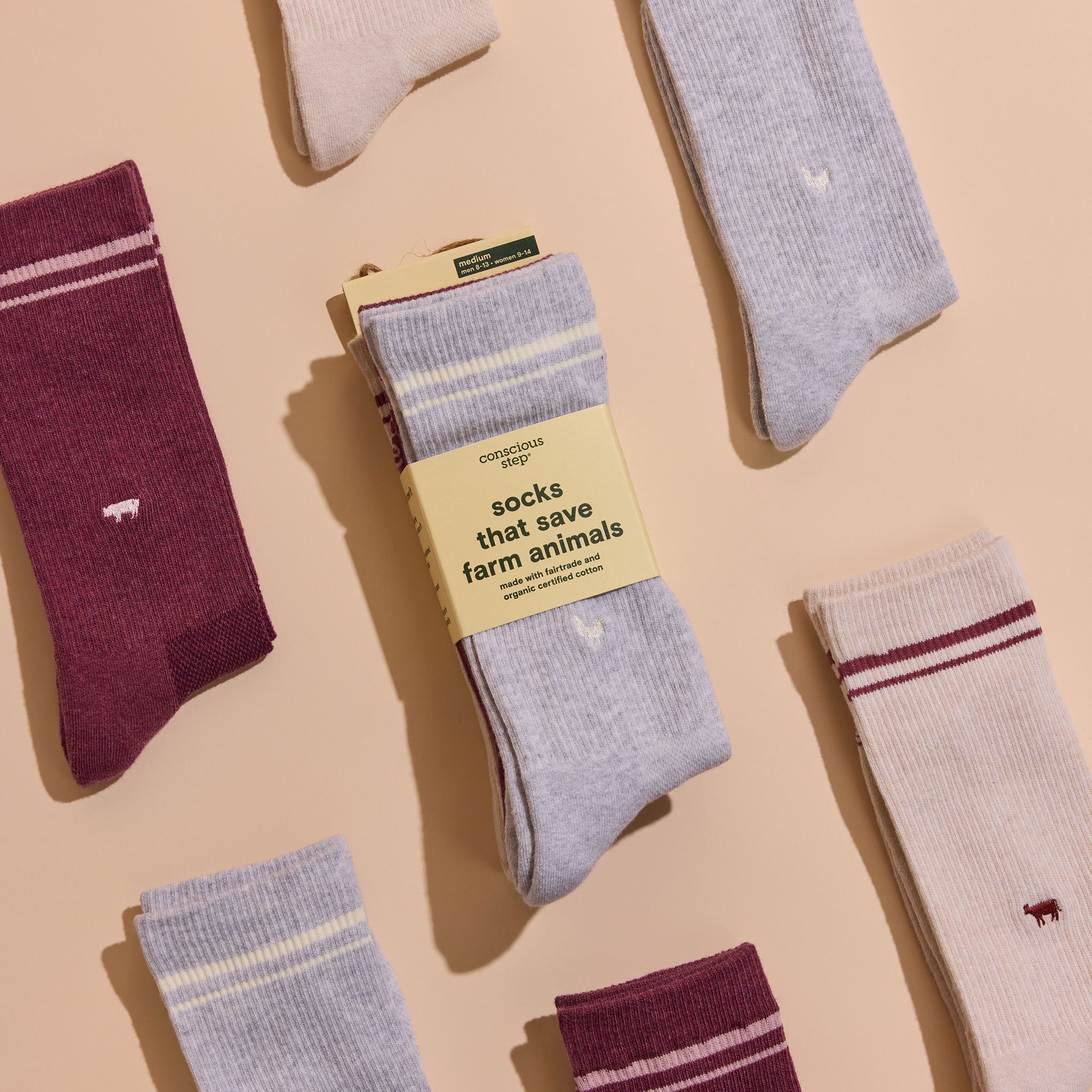 Conscious Step Comfort Crew Socks that Save Farm Animals