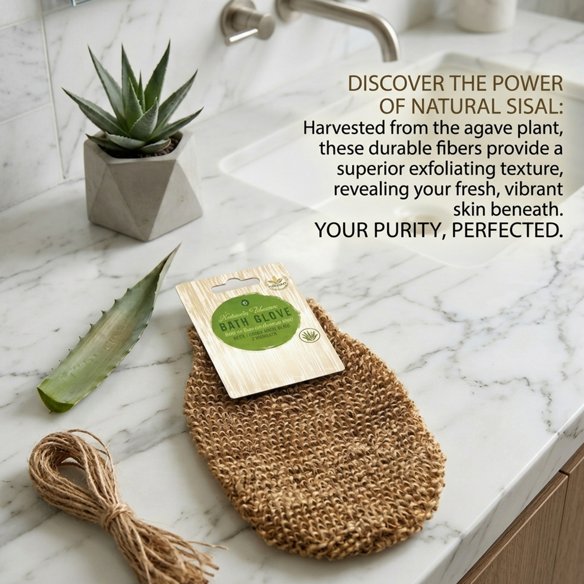 Pursonic Sisal Hemp Bath Glove