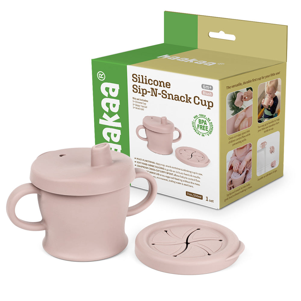 Haakaa Silicone Sip-N-Snack Cup 8 oz - Gimme the Good Stuff