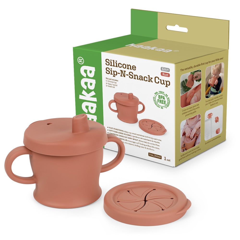 Haakaa Silicone Sip-N-Snack Cup 8 oz - Gimme the Good Stuff