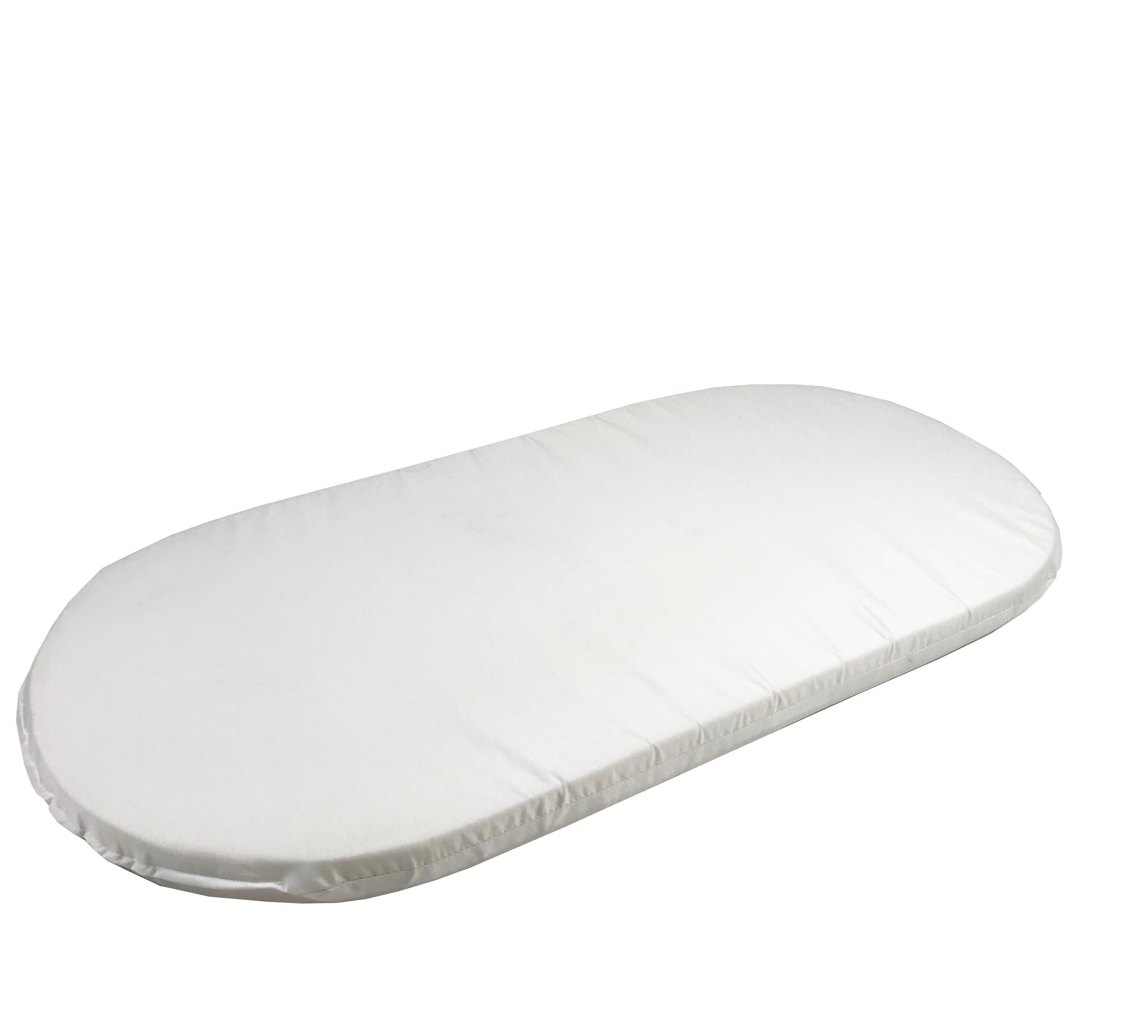White mattress pad on a white background