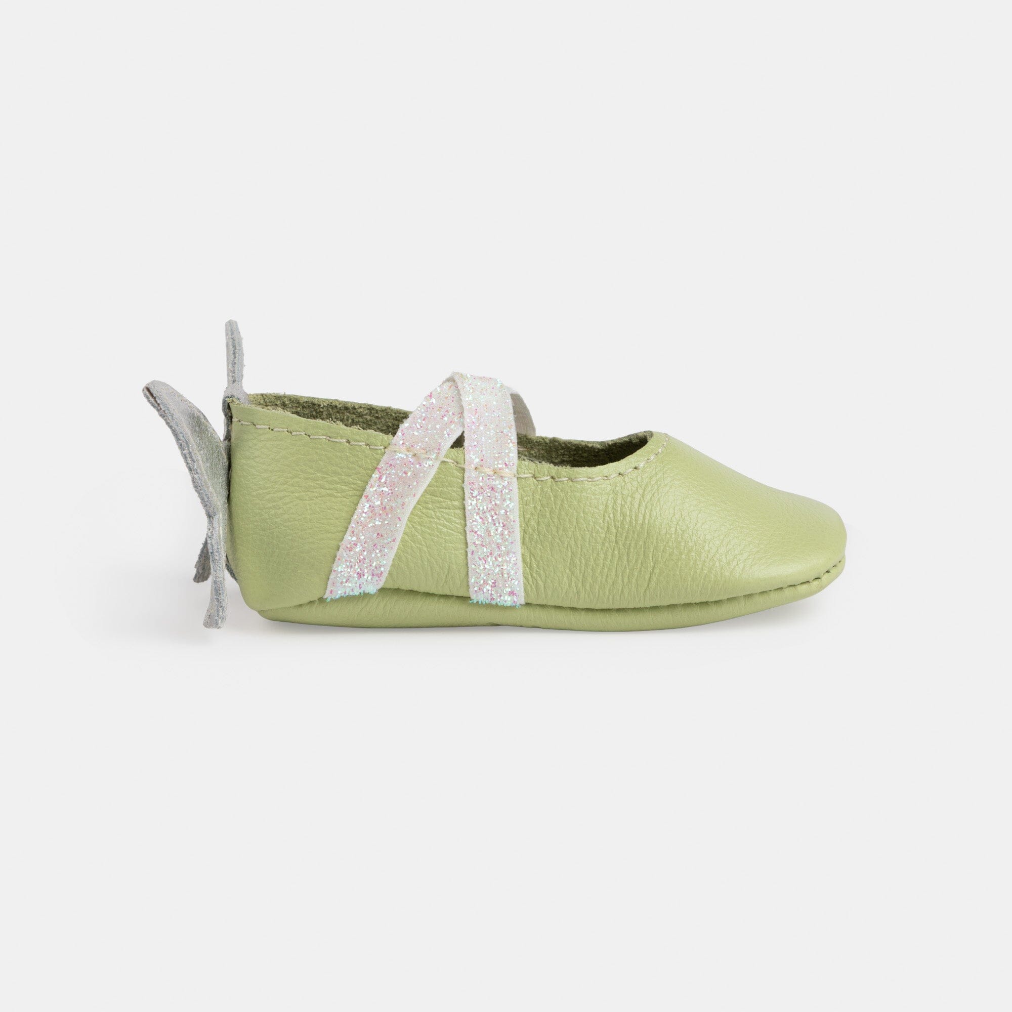 Freshly Picked Mint Flutterby Ballet Slipper Baby Shoe