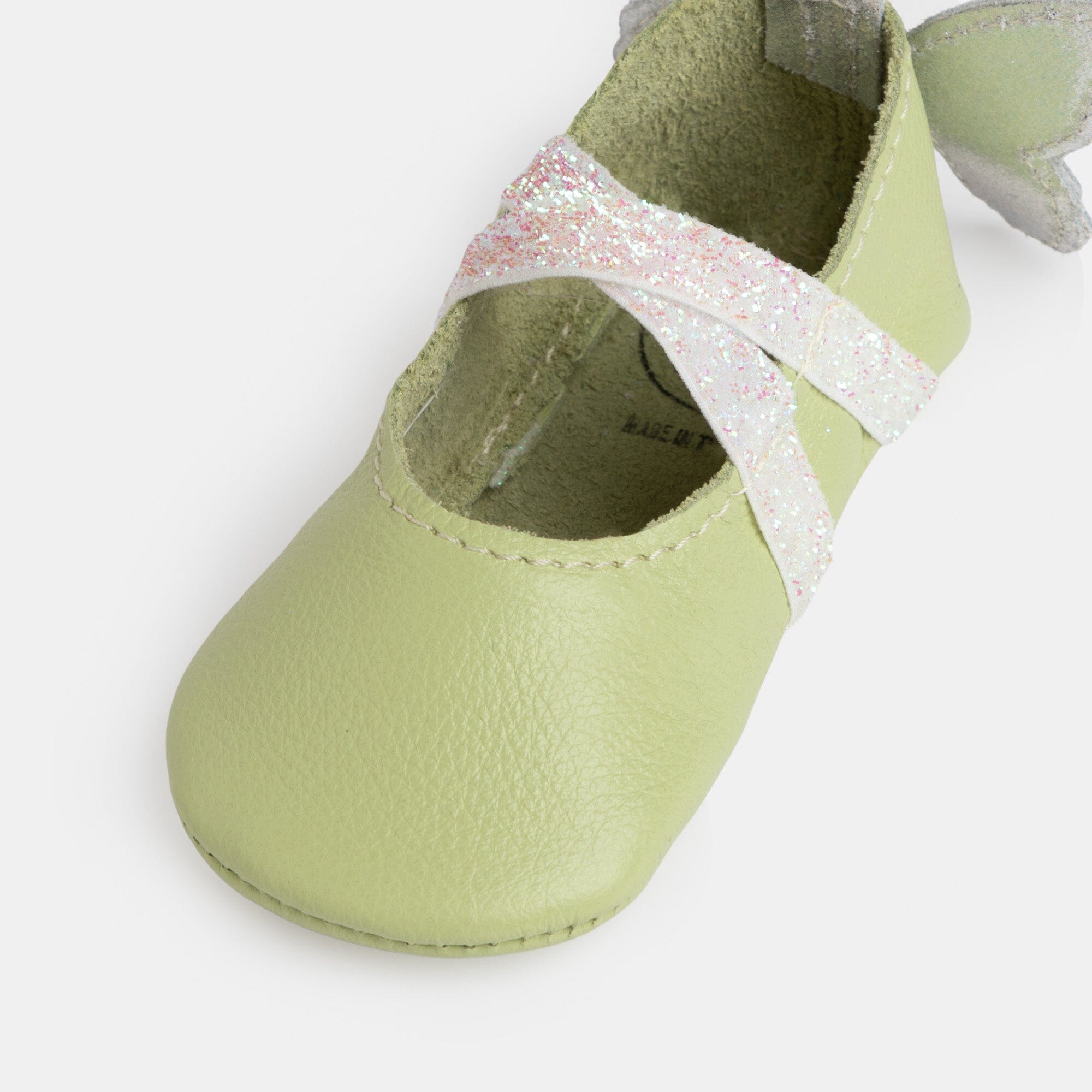 Freshly Picked Mint Flutterby Ballet Slipper Baby Shoe