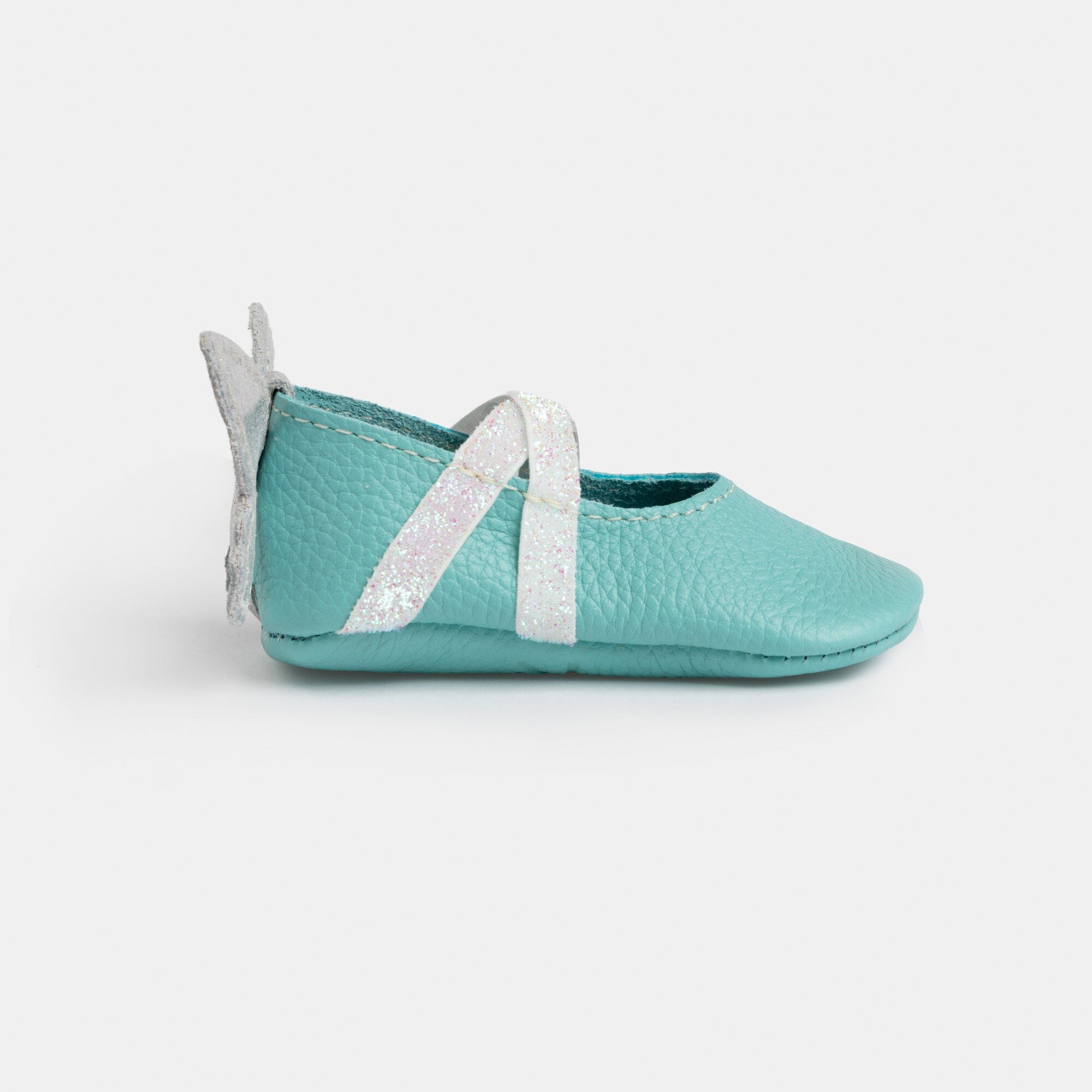 Freshly Picked Turquoise Flutterby Ballet Slipper Baby Shoe