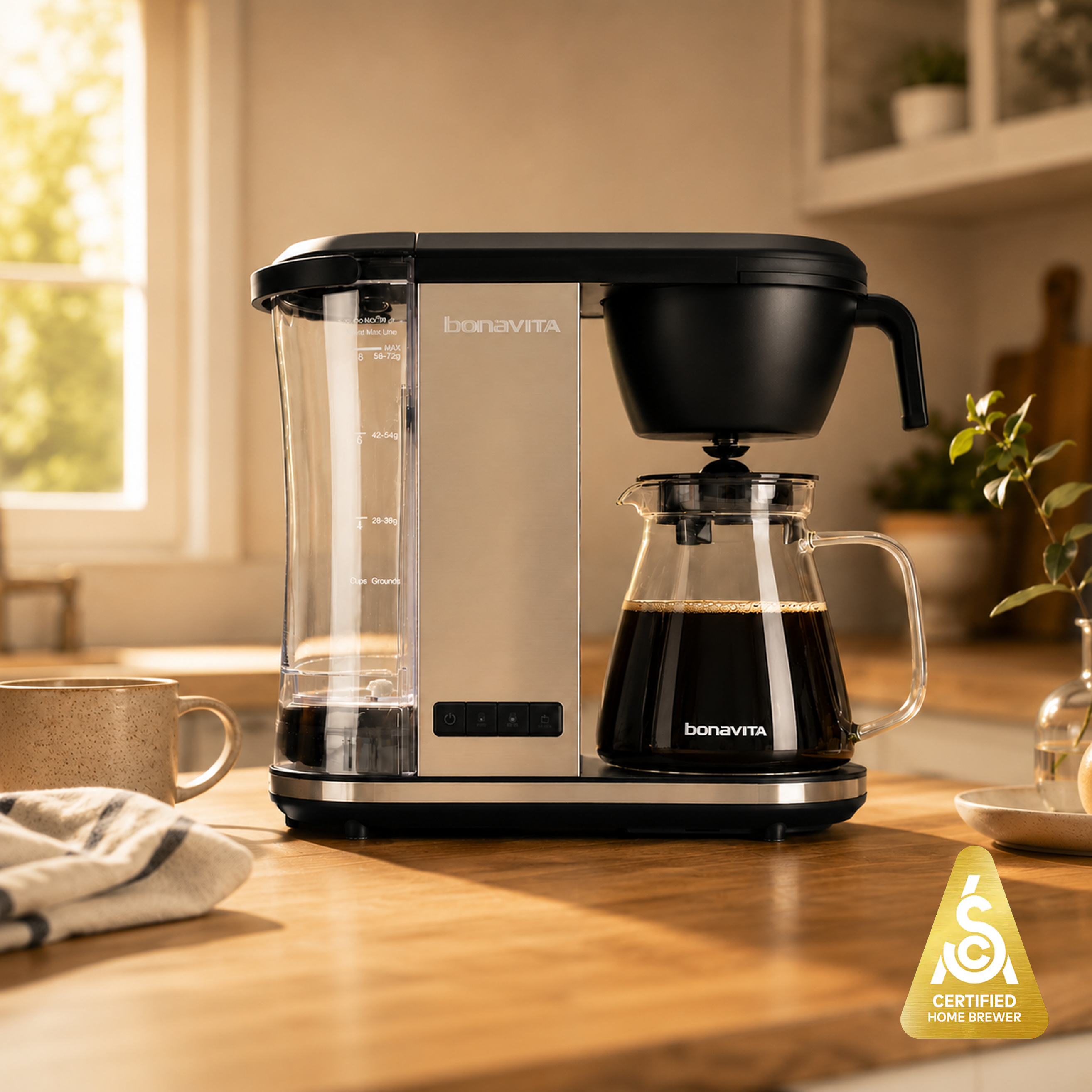 Bonavita Enthusiast 8-Cup Drip Coffee Brewer with 1.3L Thermal or Glass Carafe