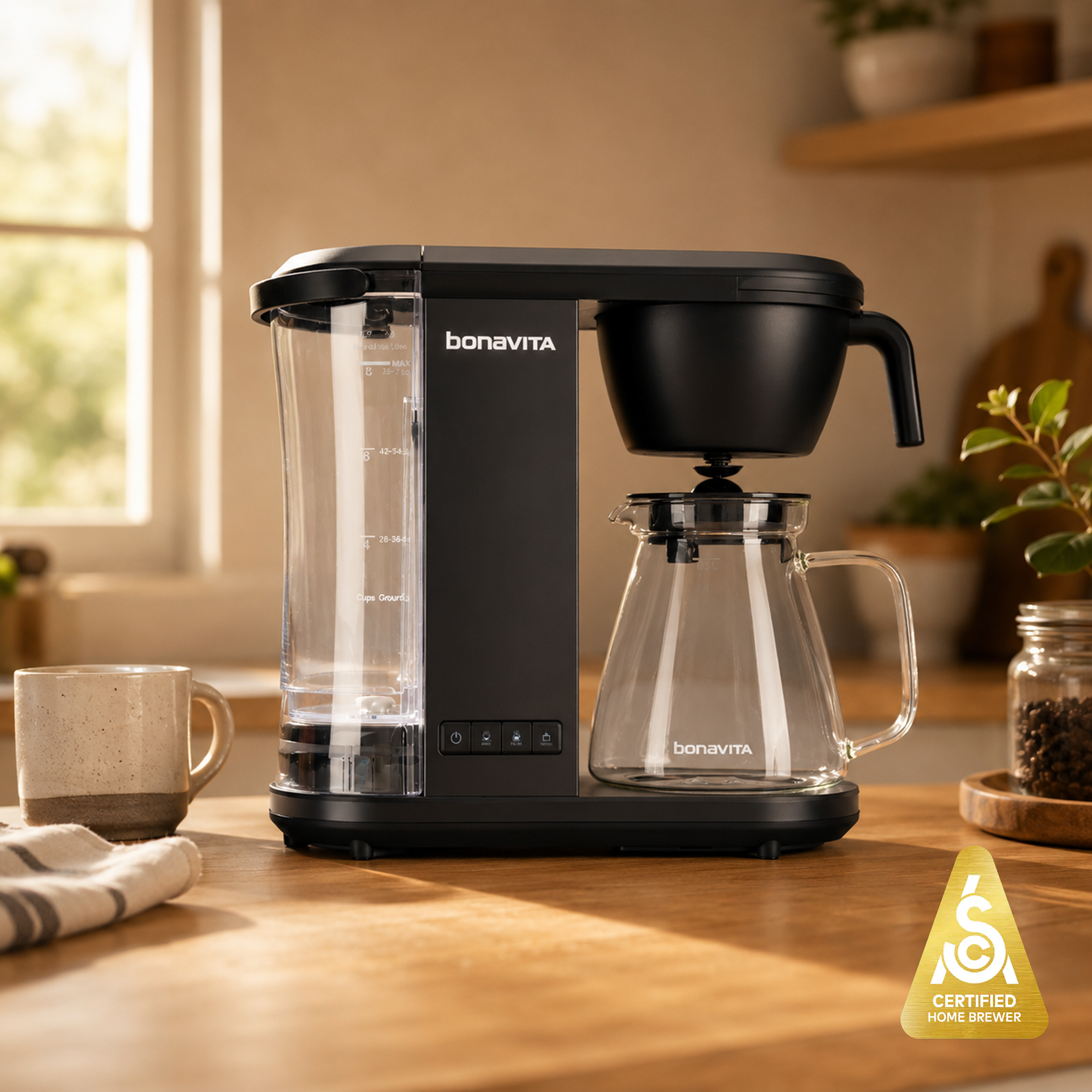 Bonavita Enthusiast 8-Cup Drip Coffee Brewer with 1.3L Thermal or Glass Carafe