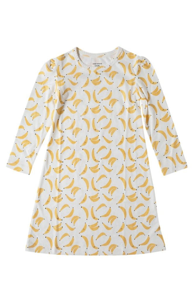 Dodo Banana Banana Print Organic Pima Cotton Dodo Dress