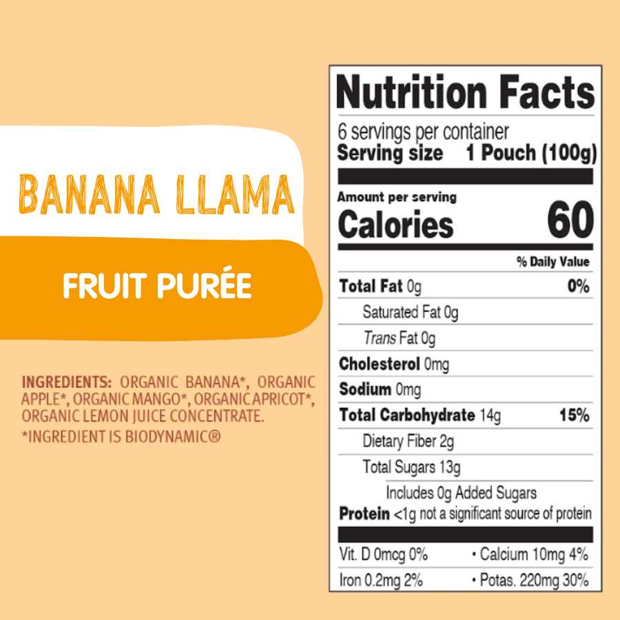Holle Organic Banana Llama Fruit Pouches