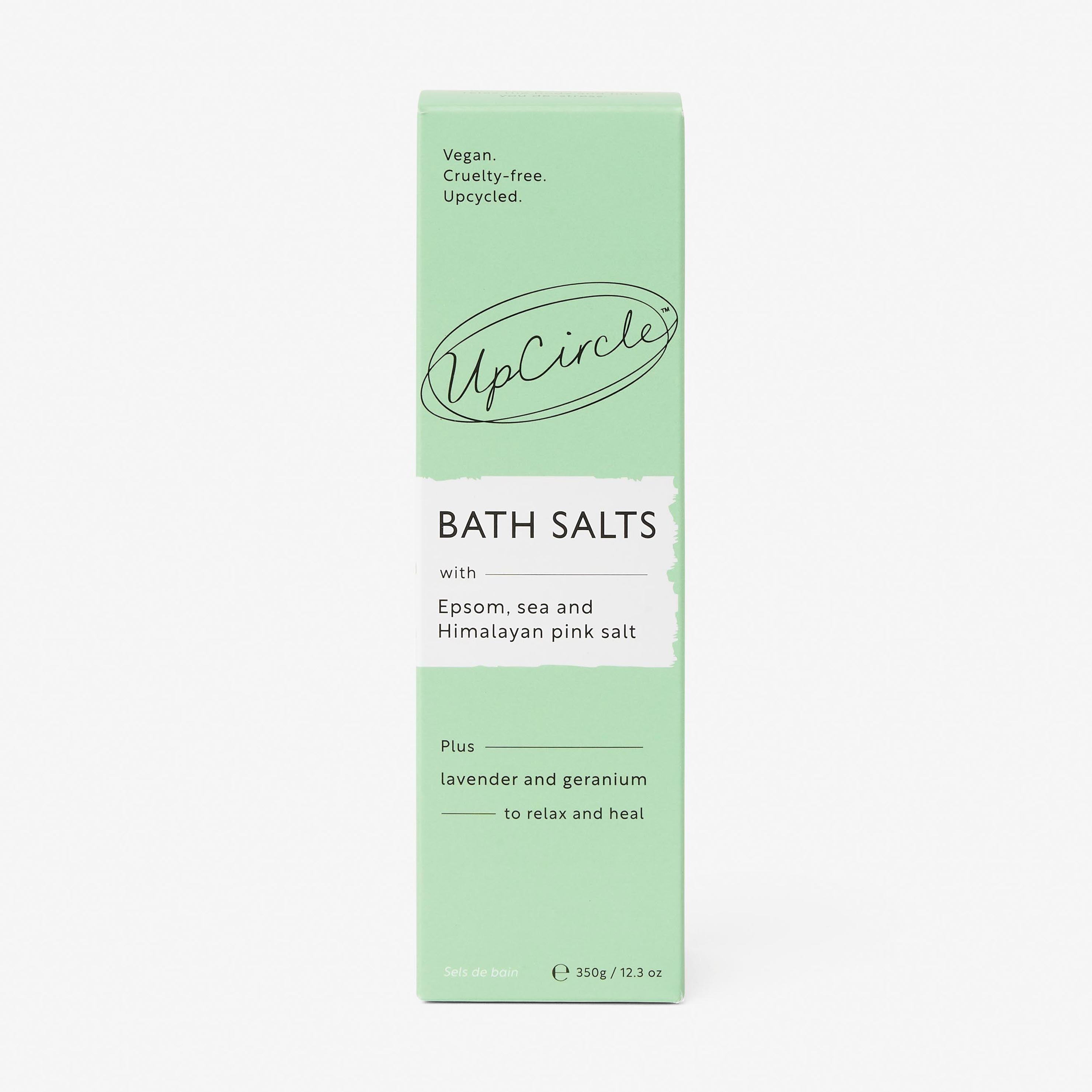UpCircle Bath Salts with Epsom, Sea and Himalayan Pink Salt