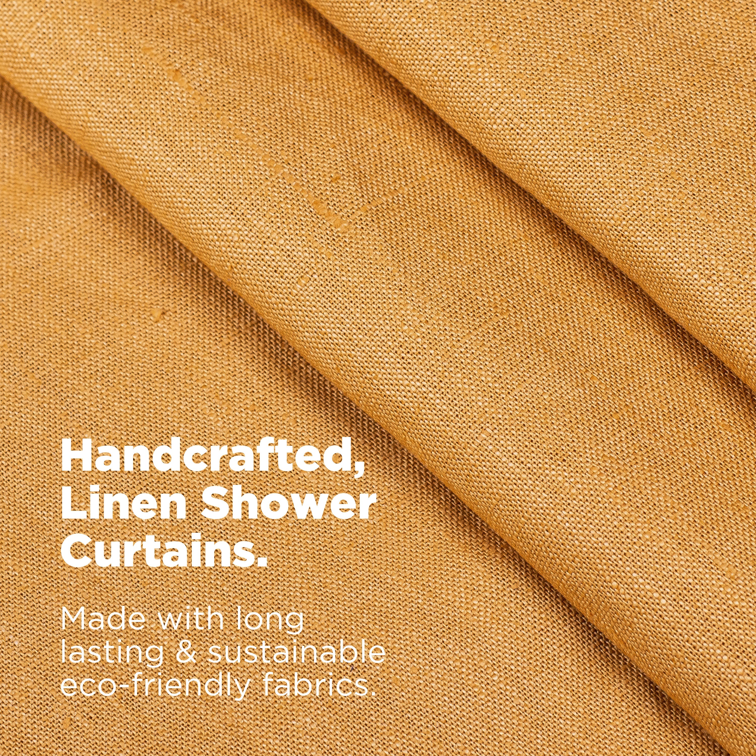 Bean Products Linen Shower Curtain – Bath, Tub + Stall Sizes