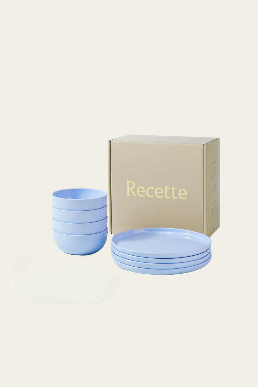 Recette Plate and Bowl Set | Blue