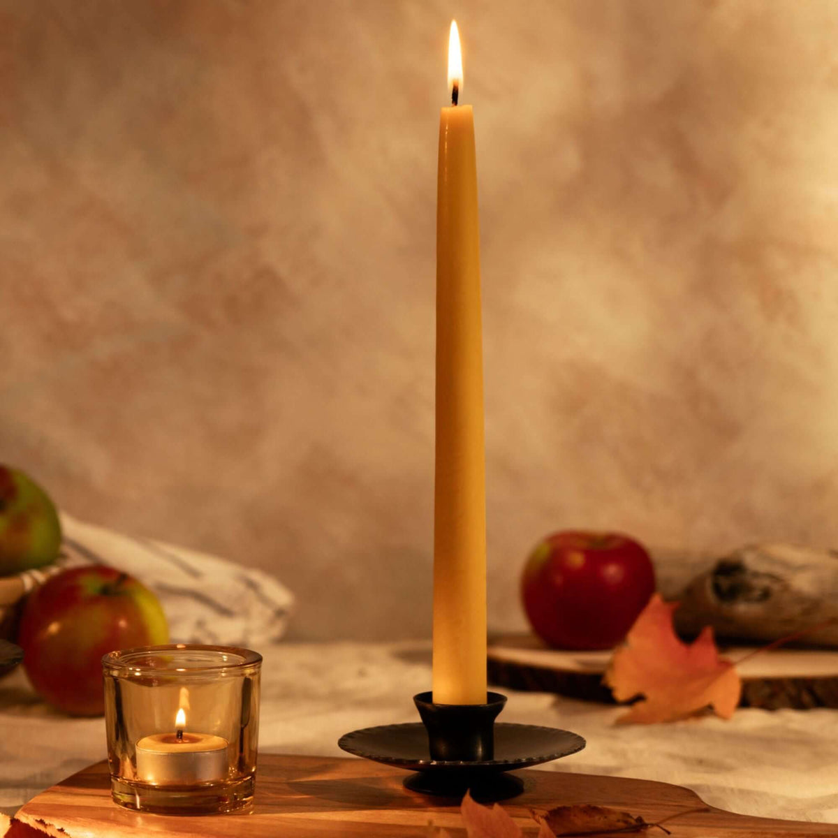 Bluecorn Candles Hand-Dipped Beeswax Taper Candles - Bulk 4-Pair Bundle