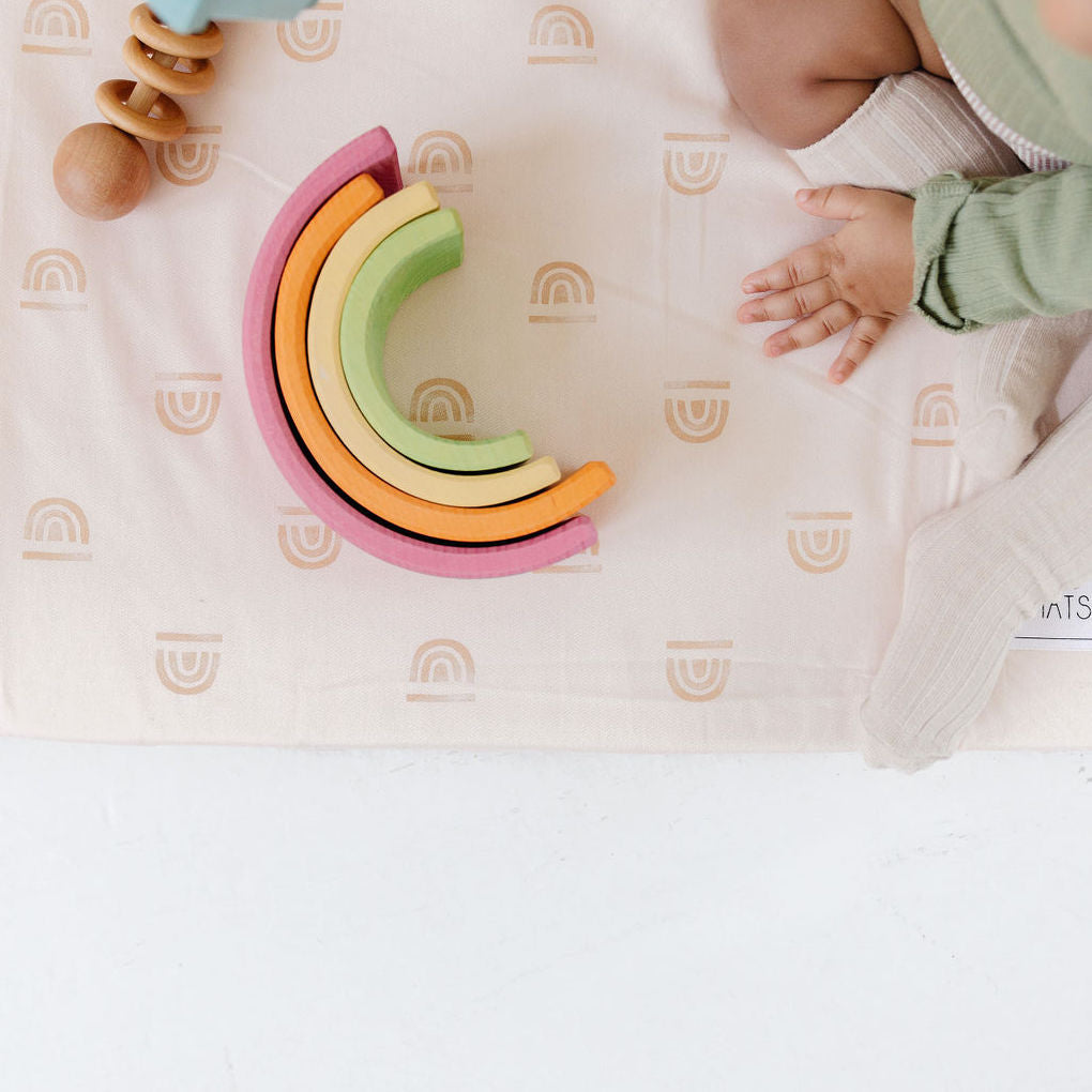 Toki Mats Rainbow Peach Organic Cotton Mat
