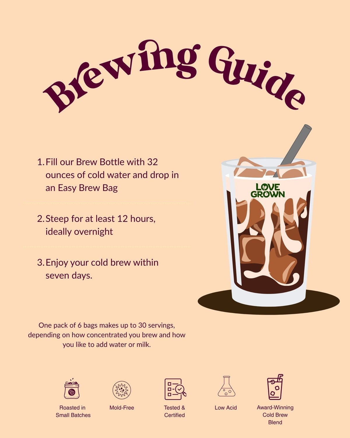 Love Grown Cold Brew Easy Brew Bags