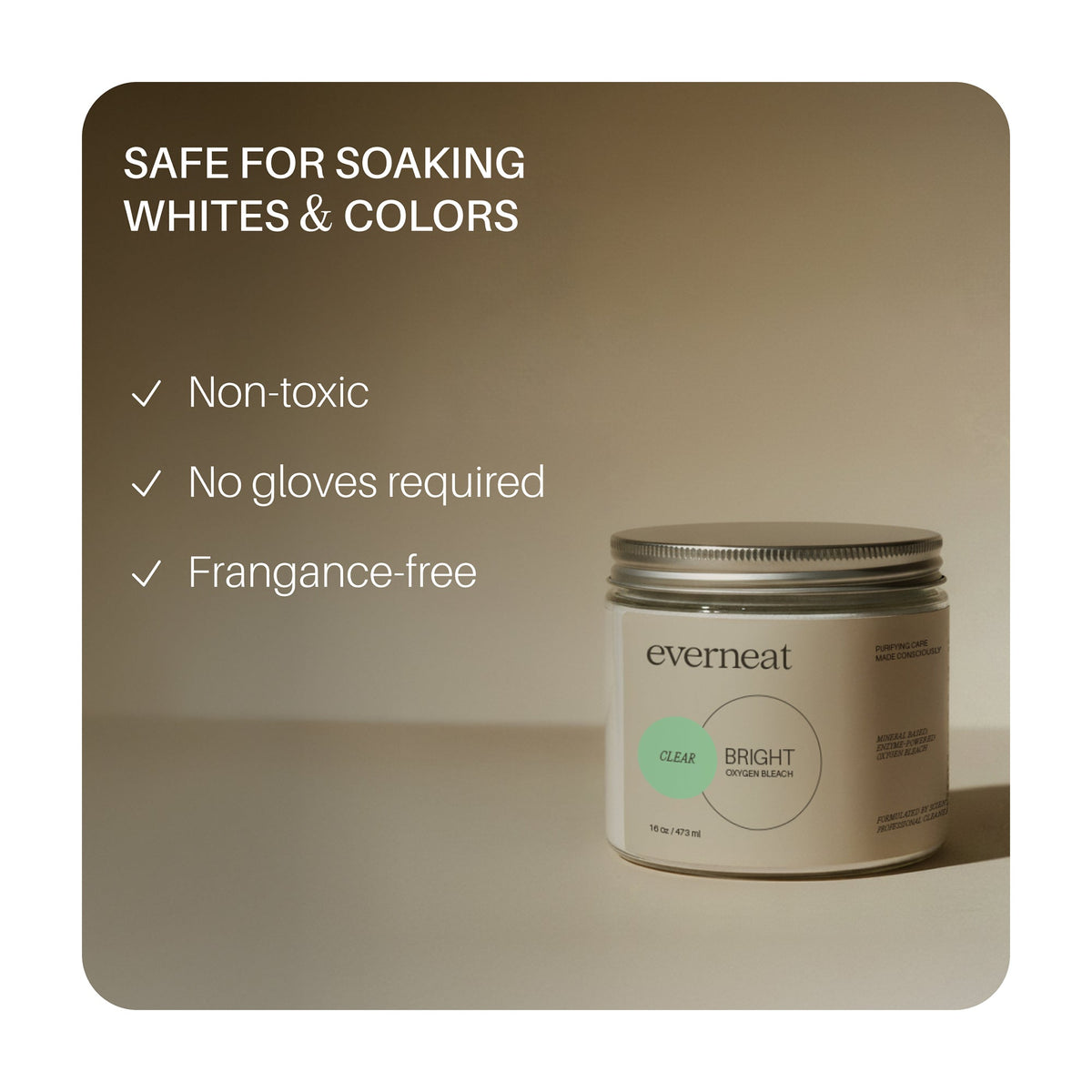 Everneat Bright Oxygen Bleach - Plastic Jar (16oz)