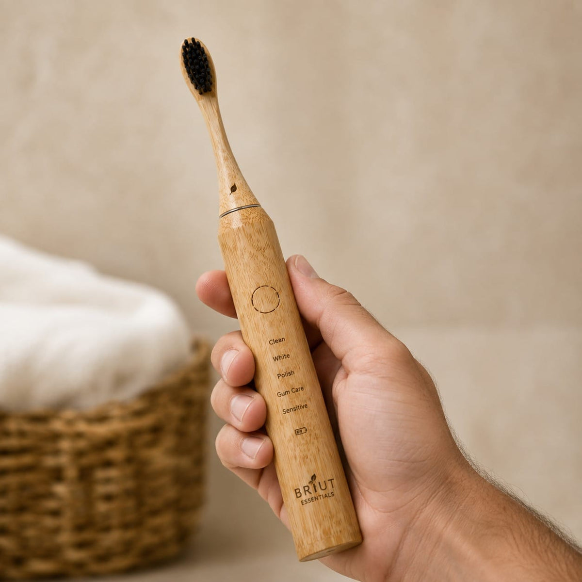 Briut Essentials - Bamboo Sonic Electric Toothbrush