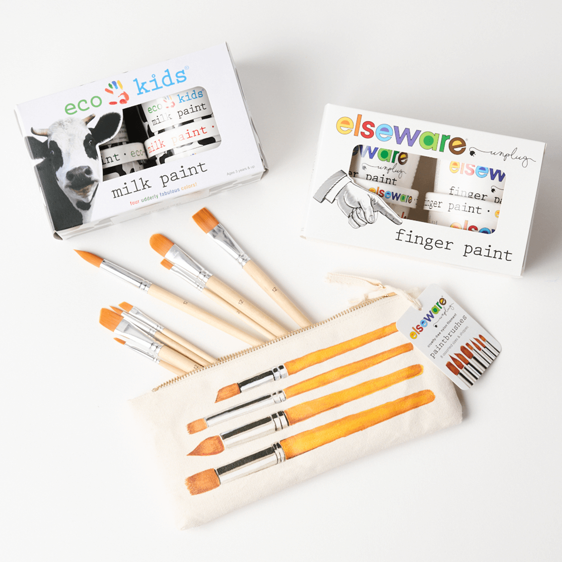 Elseware Unplug Creative Painting Bundle | All Natural Paints & Tools for Kids