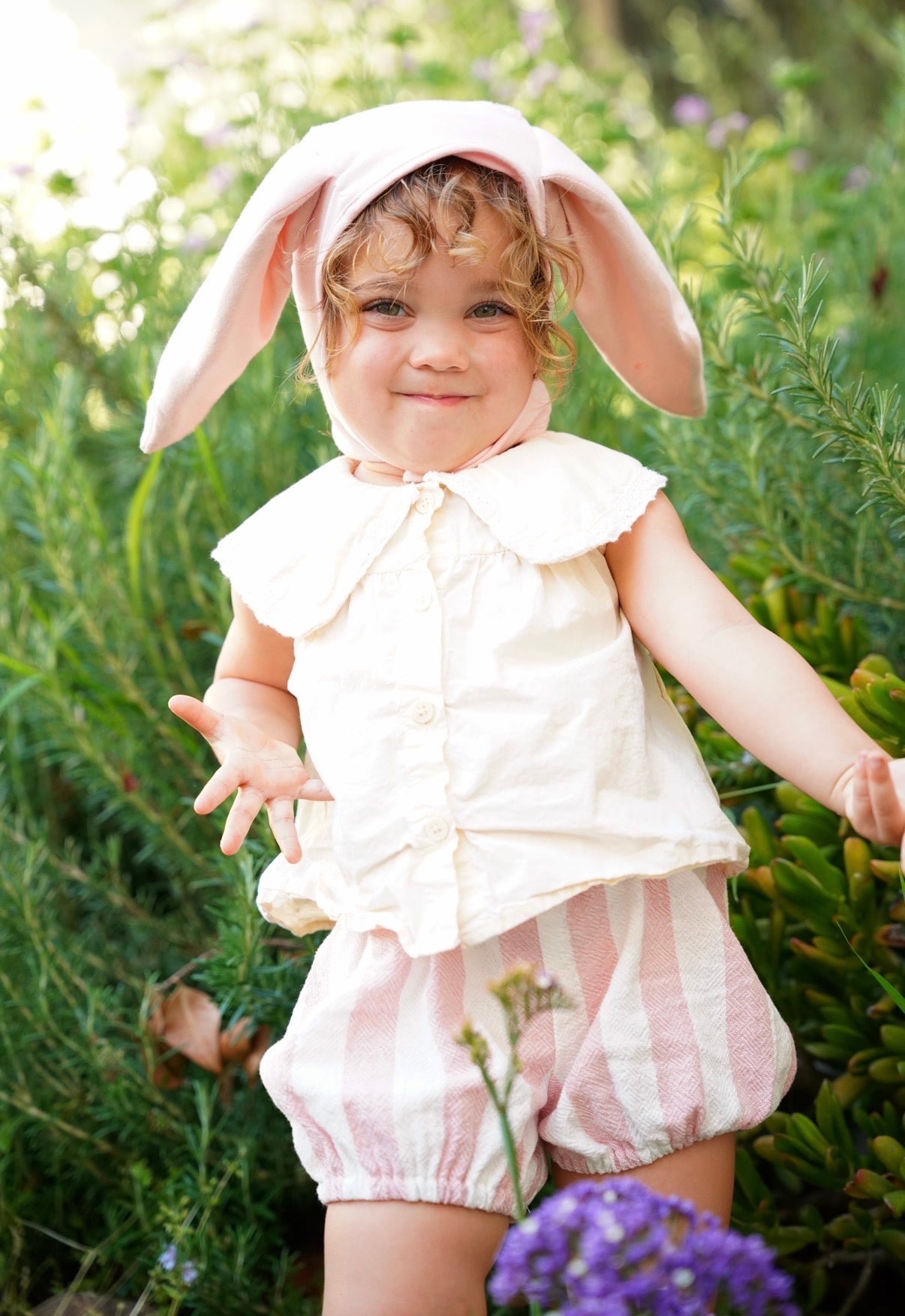 Band of the Wild Pink Bunny Bonnet and Bunny Tail Set