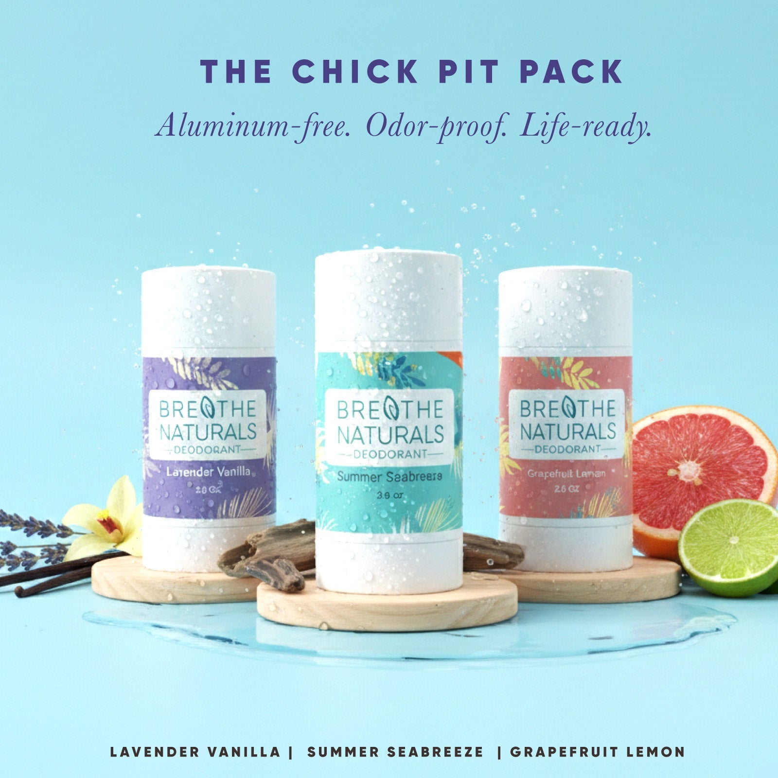 Breathe Naturals Deodorant The Chick Pit Pack
