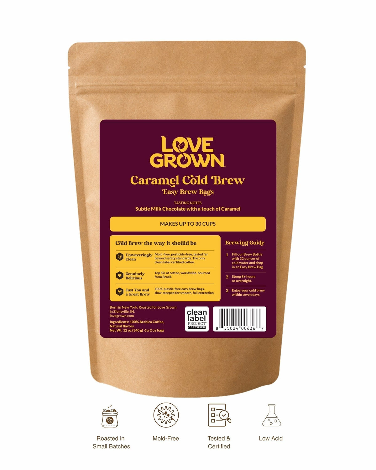Love Grown Cold Brew Easy Brew Bags