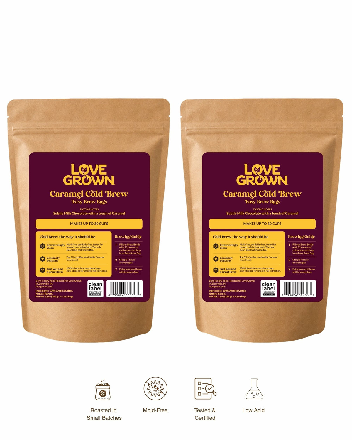Love Grown Cold Brew Easy Brew Bags