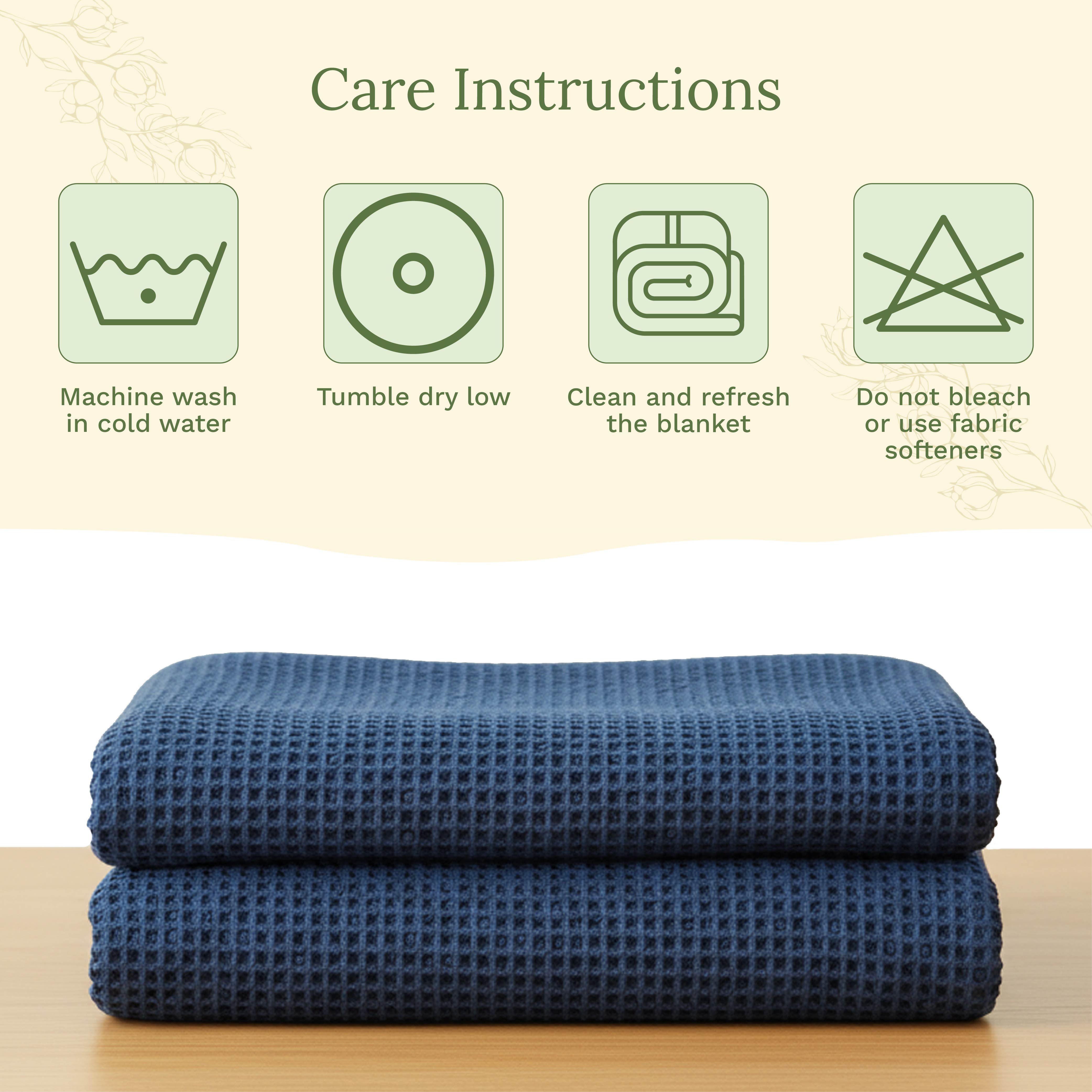 Organic Cotton Mart Waffle Weave Blanket
