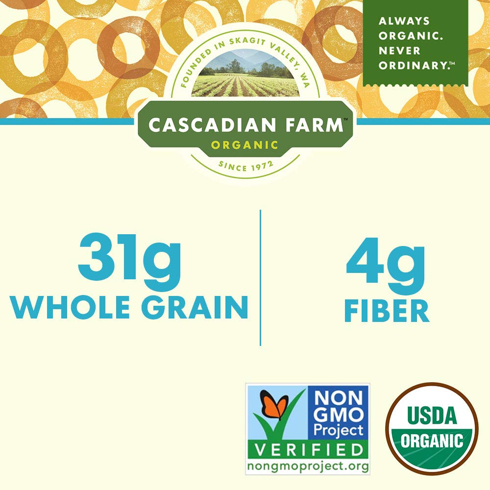 Cascadian Farm Purely O's Cereal (Pack of 12 - 8.6 oz)