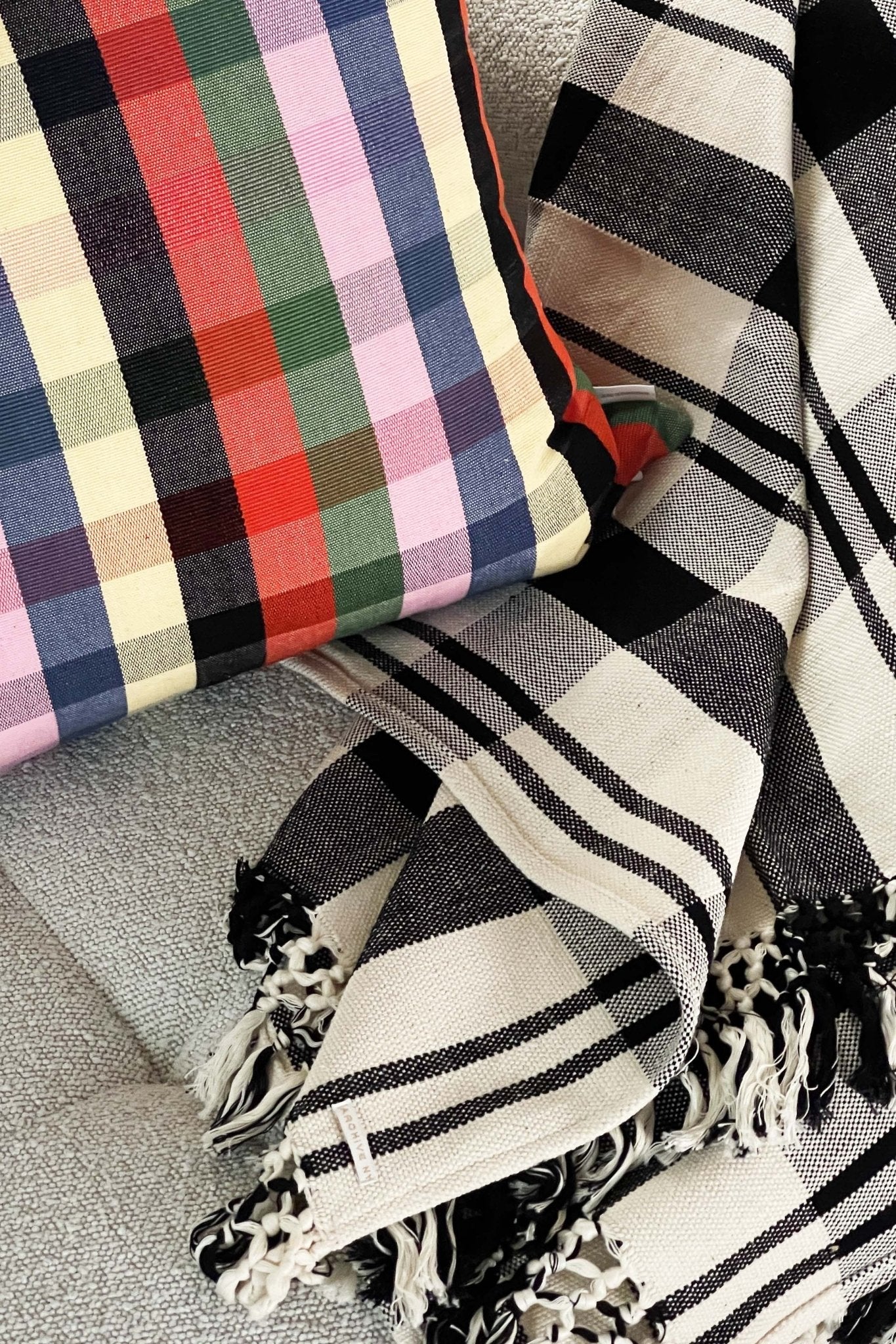 Archive New York Cecilia Striped Cotton Throw Blanket
