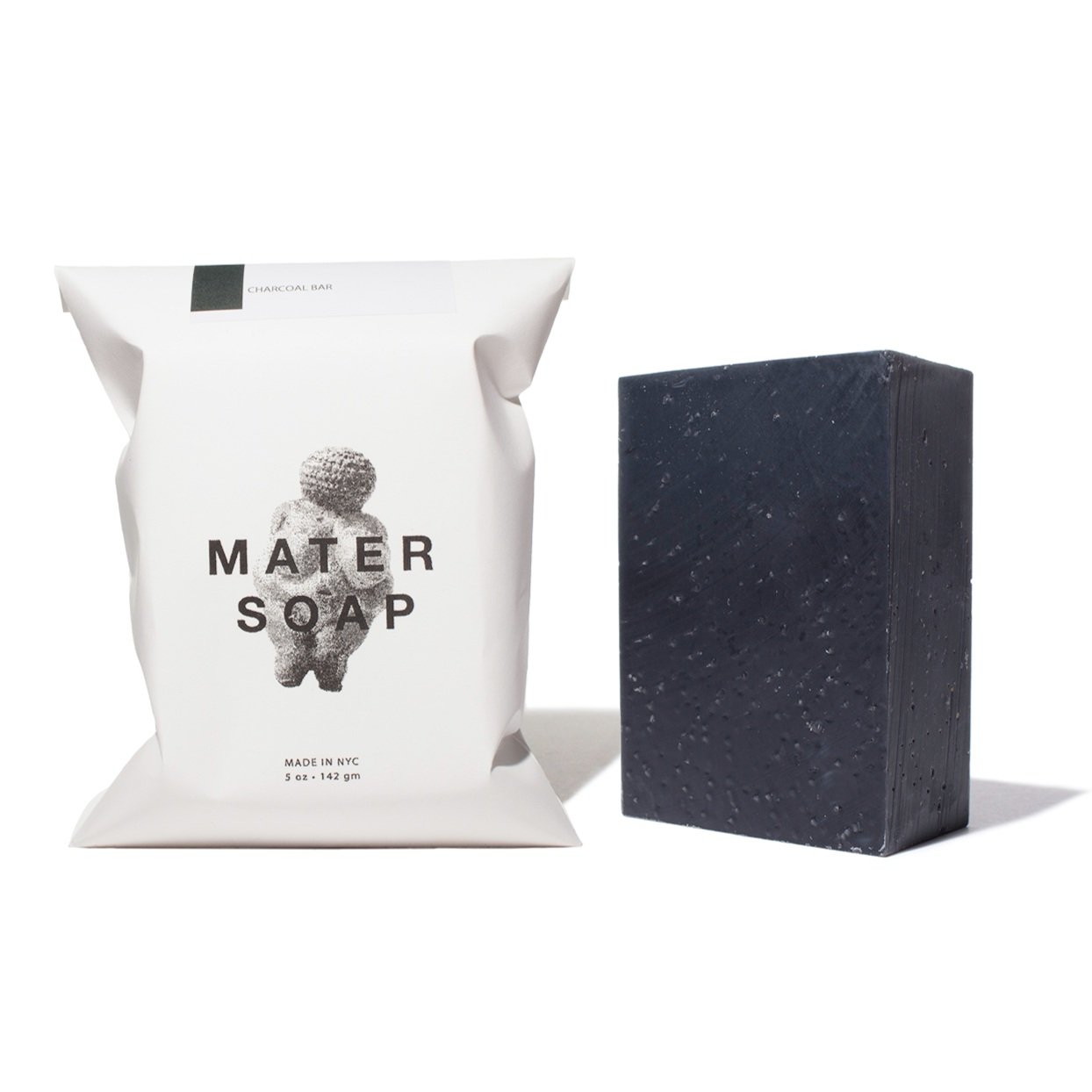 Mater Soap packaging and bar on a white background