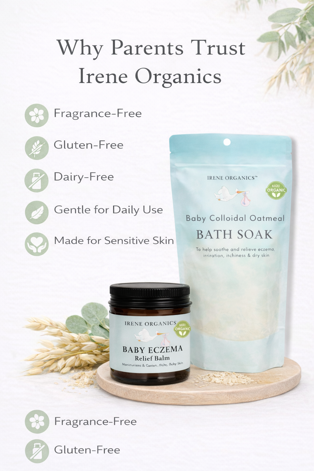 Irene Organics Baby Eczema Relief Bundle