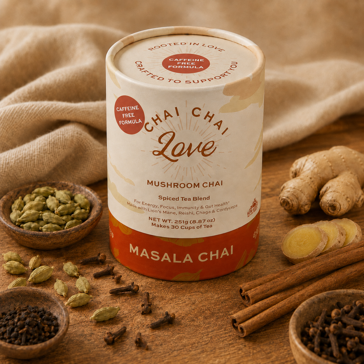 Chai Chai Love Mushroom Chai (Caffeine-Free)