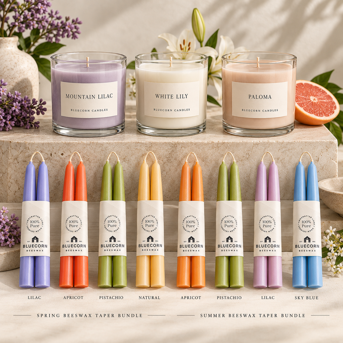 Bluecorn Candles Spring Collection