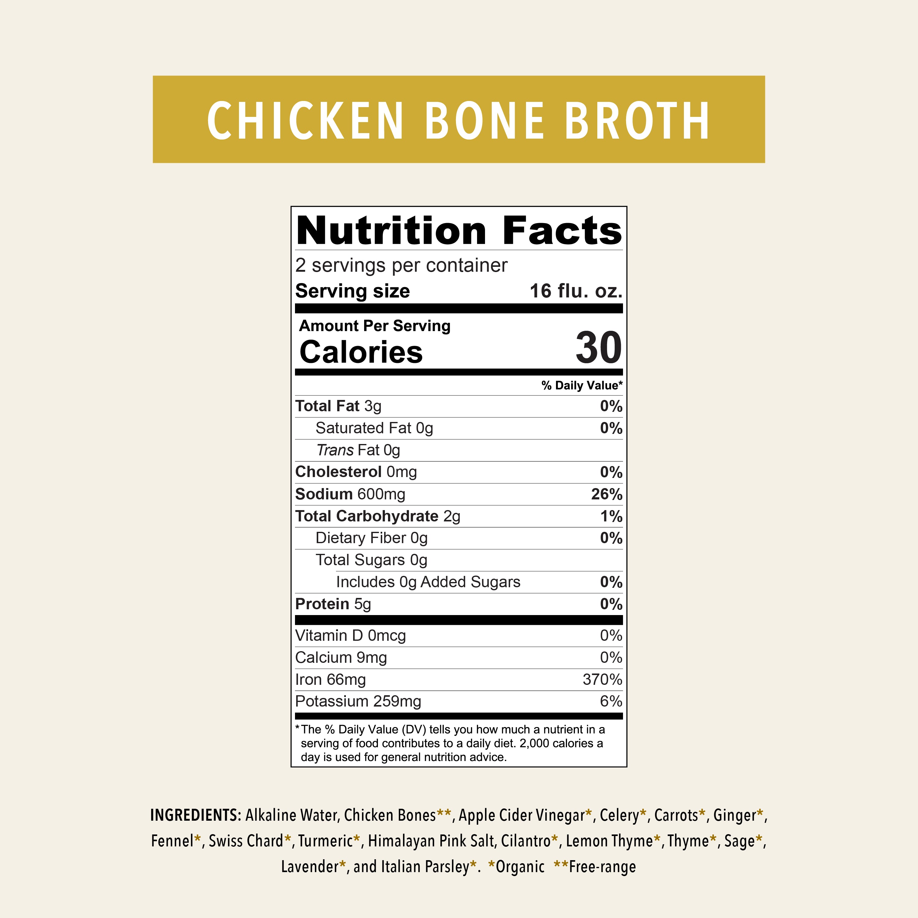 OWL Organic Chicken Bone Broth Elixir
