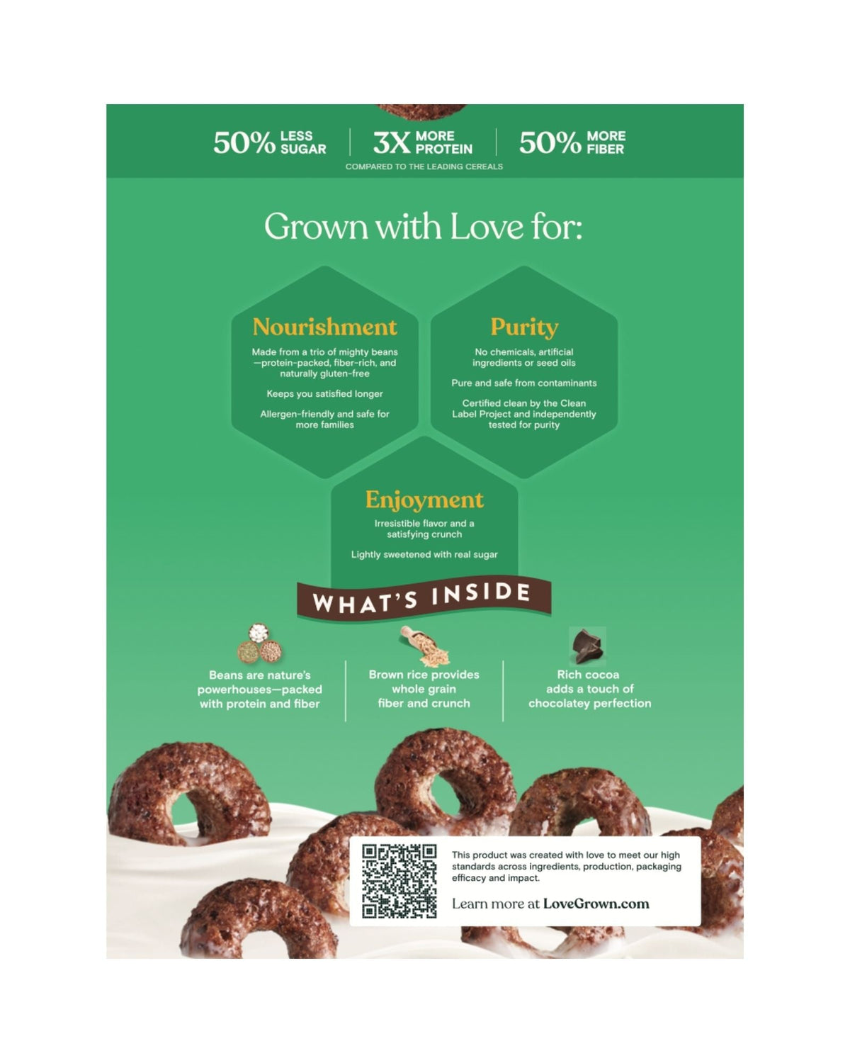 Love Grown Chocolate Power O's Cereal