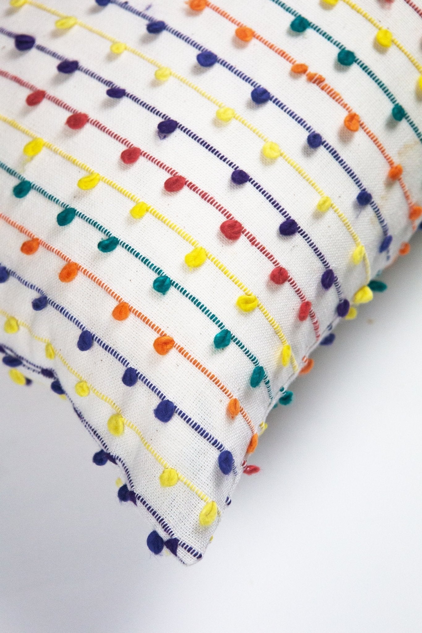 Archive New York Vintage Rainbow Nubby Pillow