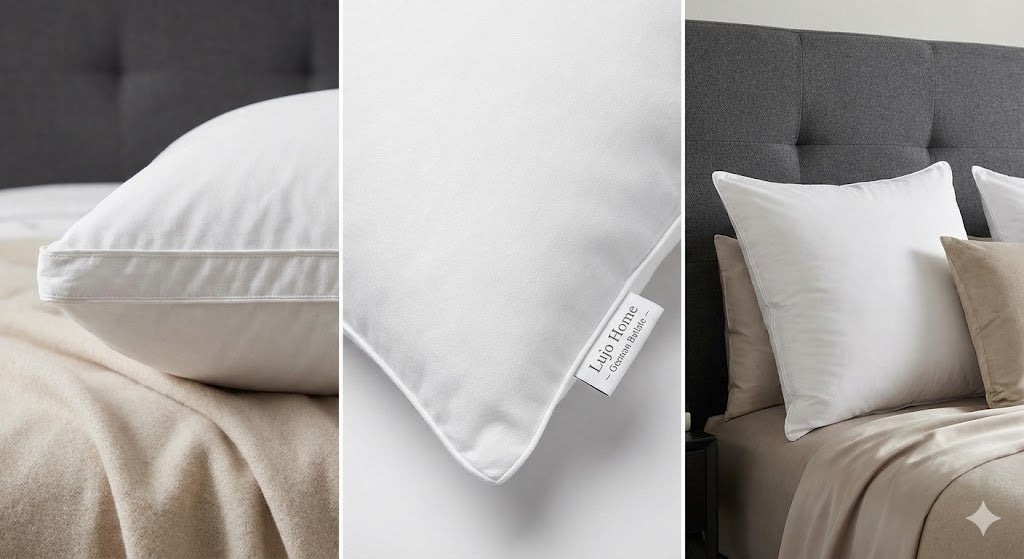 Clean Sleep by Lujo Home | Premium German Batiste White Goose Down Pillow