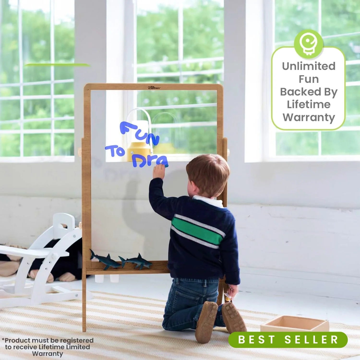 Little Partners Peek-A-Boo Adjustable Height Art Easel
