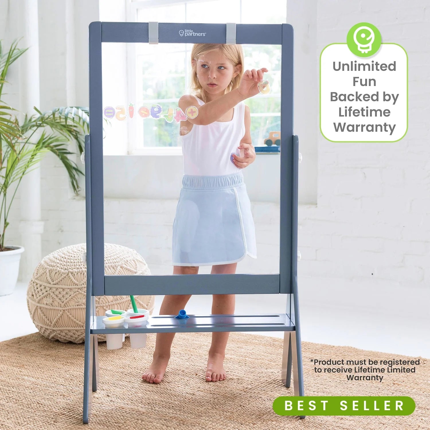 Little Partners Peek-A-Boo Adjustable Height Art Easel